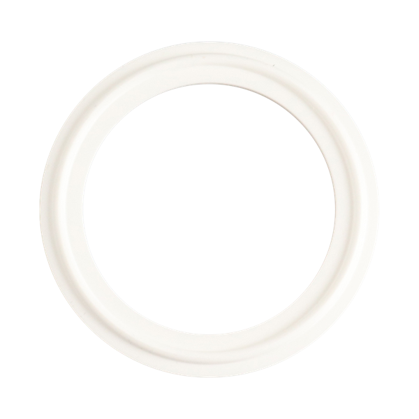 Gasket 1.5" tri-clamp white platinum cured silicone USP class VI
