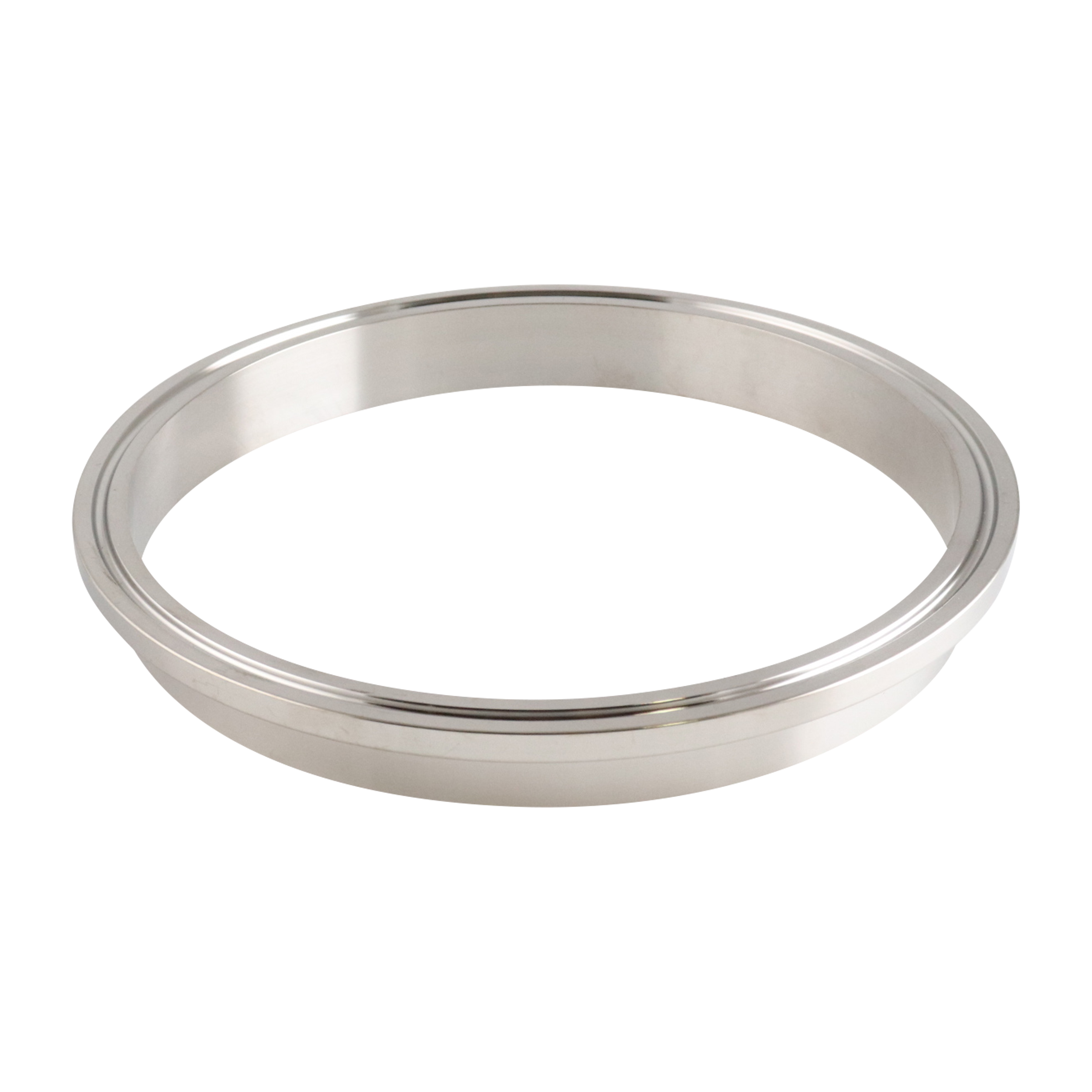 6-inch Tri-Clamp ferrule, made from 316L stainless steel, with 0.75-inch overall length and 32RA interior and exterior surface finish
