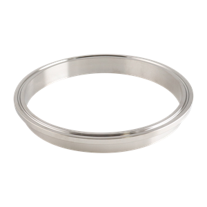 6-inch Tri-Clamp ferrule, made from 316L stainless steel, with 0.75-inch overall length and 32RA interior and exterior surface finish
