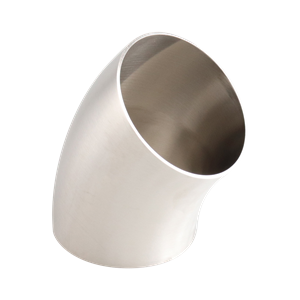 45-degree elbow, 3-inch butt-weld with no tangent, made from 304 stainless steel, with 32RA interior and exterior surface finish