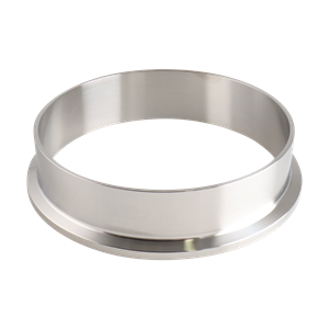 6-inch Tri-Clamp ferrule, made from 316L stainless steel, with 1.5-inch overall length and 32RA interior and exterior surface finish