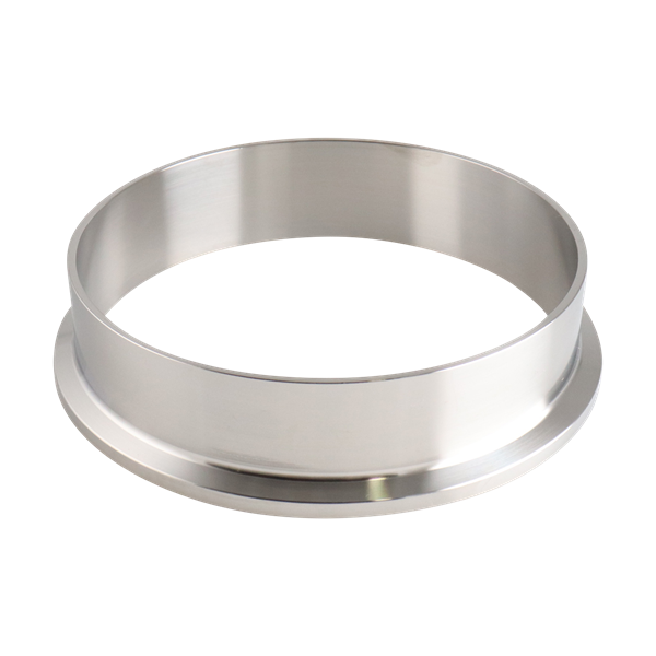 6-inch Tri-Clamp ferrule, made from 316L stainless steel, with 1.5-inch overall length and 32RA interior and exterior surface finish