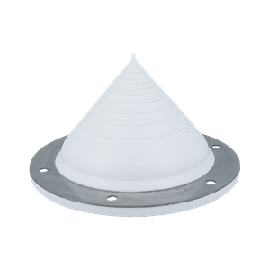 Durable PIPETITE wall boot, size 3, accommodates full cone seals from 0 to 3.74 inches, designed for hygienic environments.