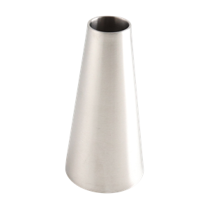 concentric reducer, 2-inch x 1-inch butt-weld, made from 316L stainless steel, with 4-inch overall length and 32RA interior and exterior surface finish