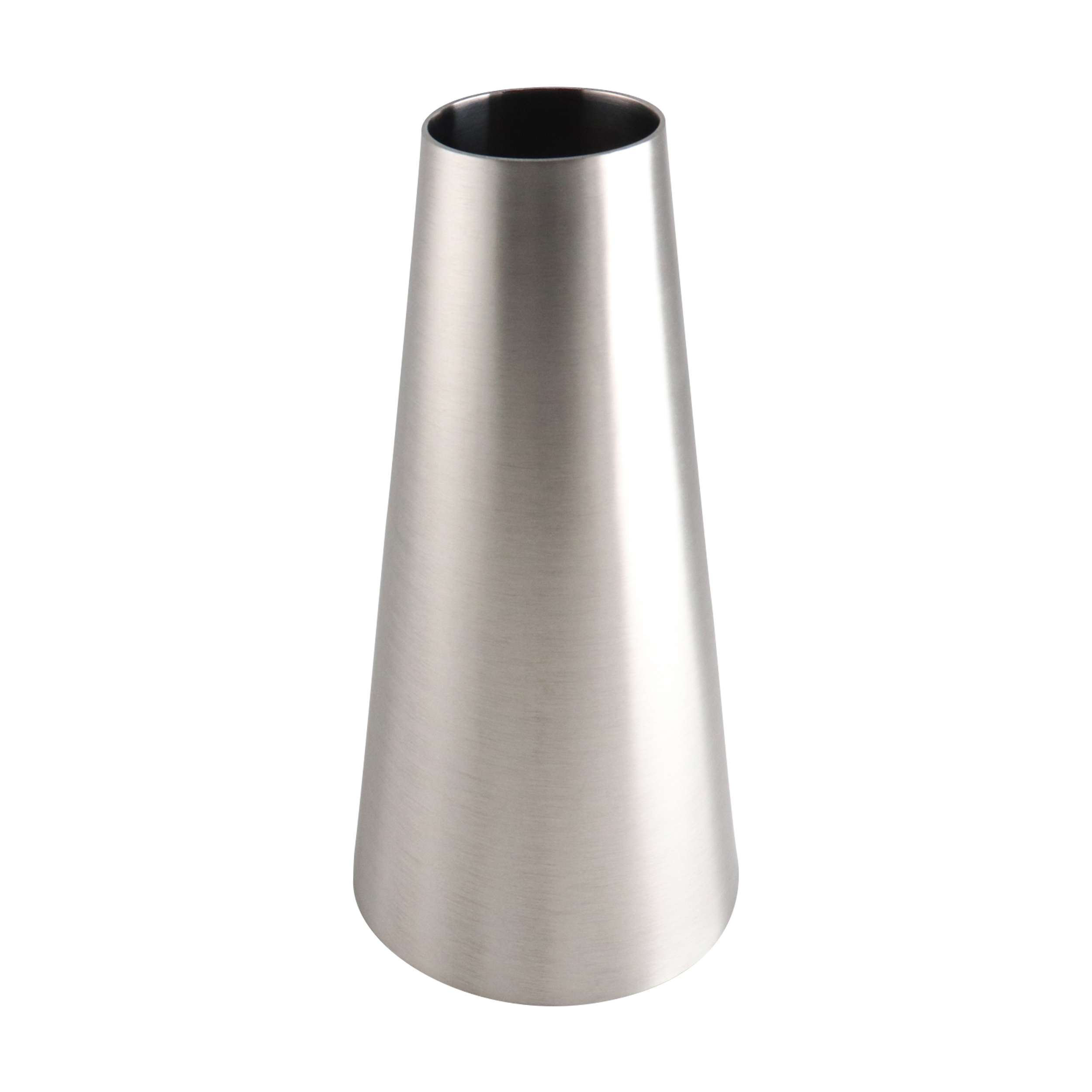 Concentric Reducer, 4-inch x 2.5-inch, Butt Weld connection, made of 304 stainless steel, 6 inches long, 32RA internal and external surface finish.