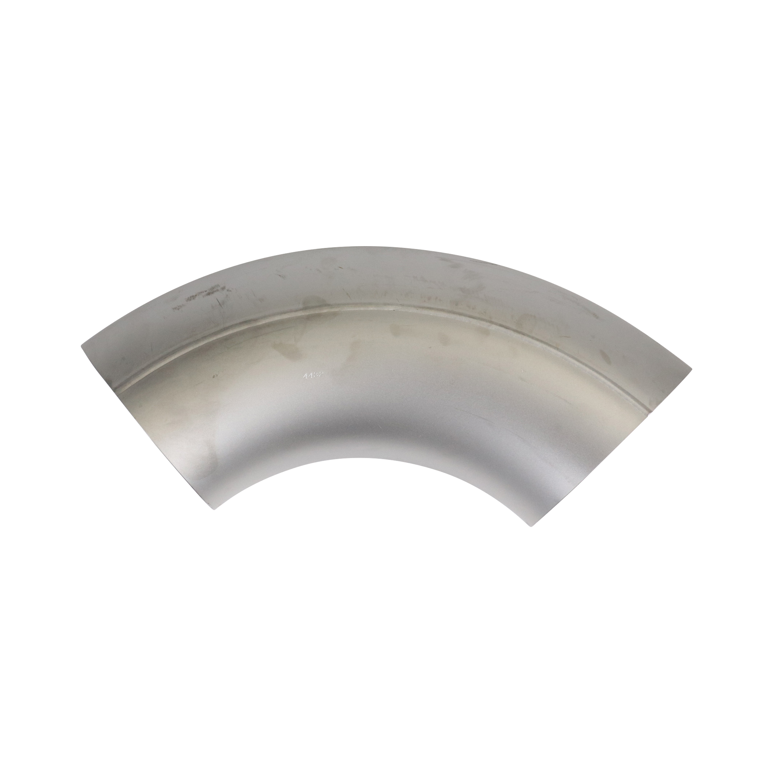 90 degree elbow, no tangent, 8" butt weld, 0.109" wall thickness, 316L 32Ra inner diameter 32Ra outer diameter