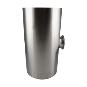Reducing tee, 6-inch to 2-inch short branch, tri-clamp connection, made from 316L stainless steel, with a 20RA internal finish and 32RA outer finish, SF1 BPE compliant.