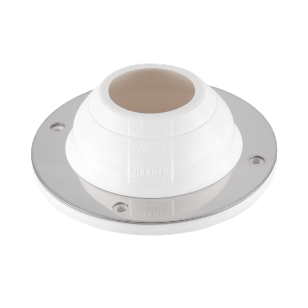 Precut PIPETITE wall boot, size 2, designed to seal 2-inch openings, suitable for hygienic installations