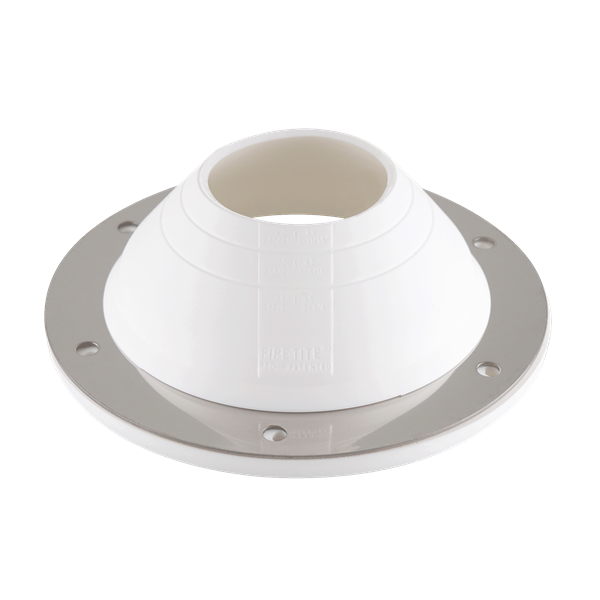 Pipetite wall boot, size 3, precut to fit 2.5-inch openings, designed for secure and hygienic installations.