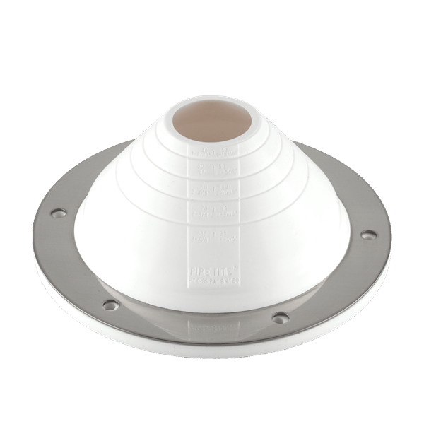 Pipetite wall boot, size 3, pre-cut for 1.31-inch applications.