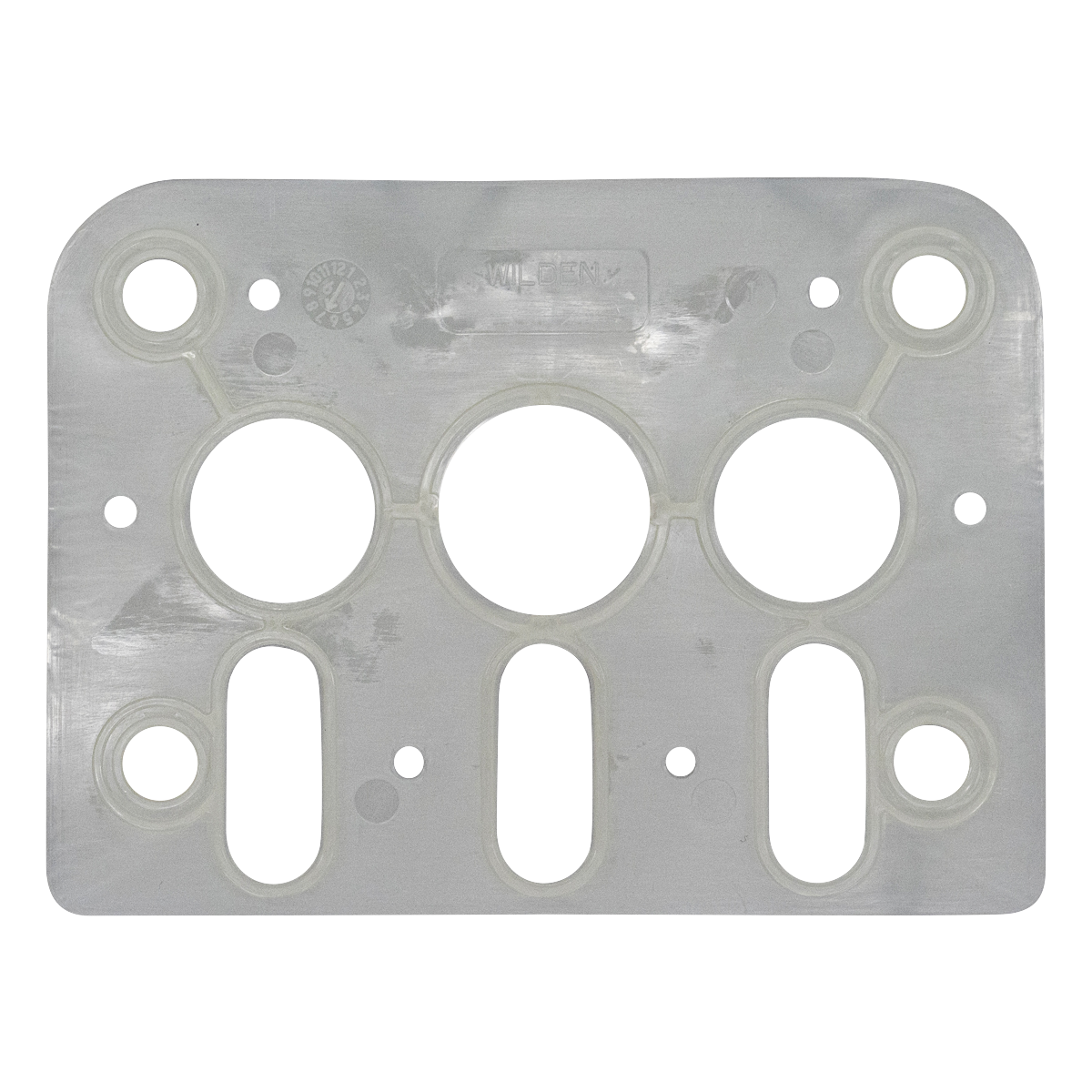 Center block gasket compatible with Wilden P4 and P15 pumps.