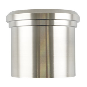 Light tank ferrule: Plain spud design, 3-inch British Standard thread, 3-inch overall length, made from 304 stainless steel, with a 32RA internal and outer finish.