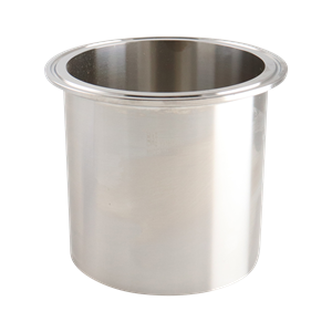 light tank ferrule, 4-inch Tri-Clamp, made from 304 stainless steel, with 4-inch overall length and 32RA interior and exterior surface finish