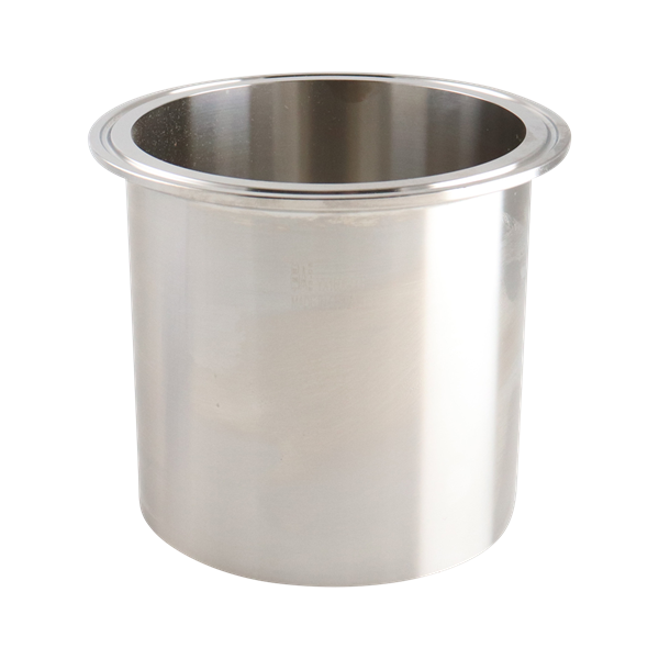 light tank ferrule, 4-inch Tri-Clamp, made from 304 stainless steel, with 4-inch overall length and 32RA interior and exterior surface finish