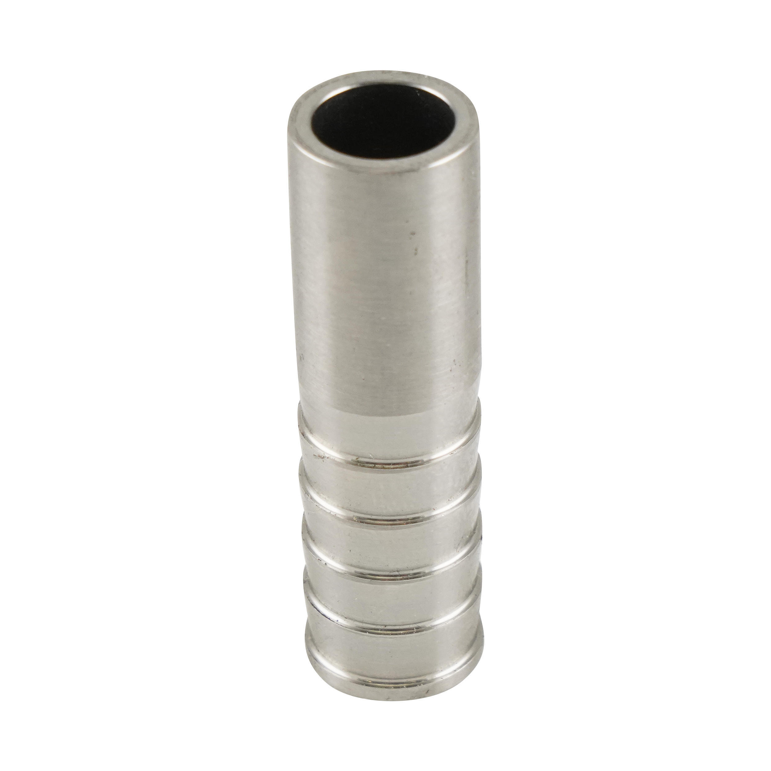 Hose barb adapter 0.5" butt weld, 316L, 1.75" OAL