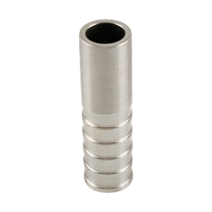 Hose barb adapter 0.5" butt weld, 316L, 1.75" OAL