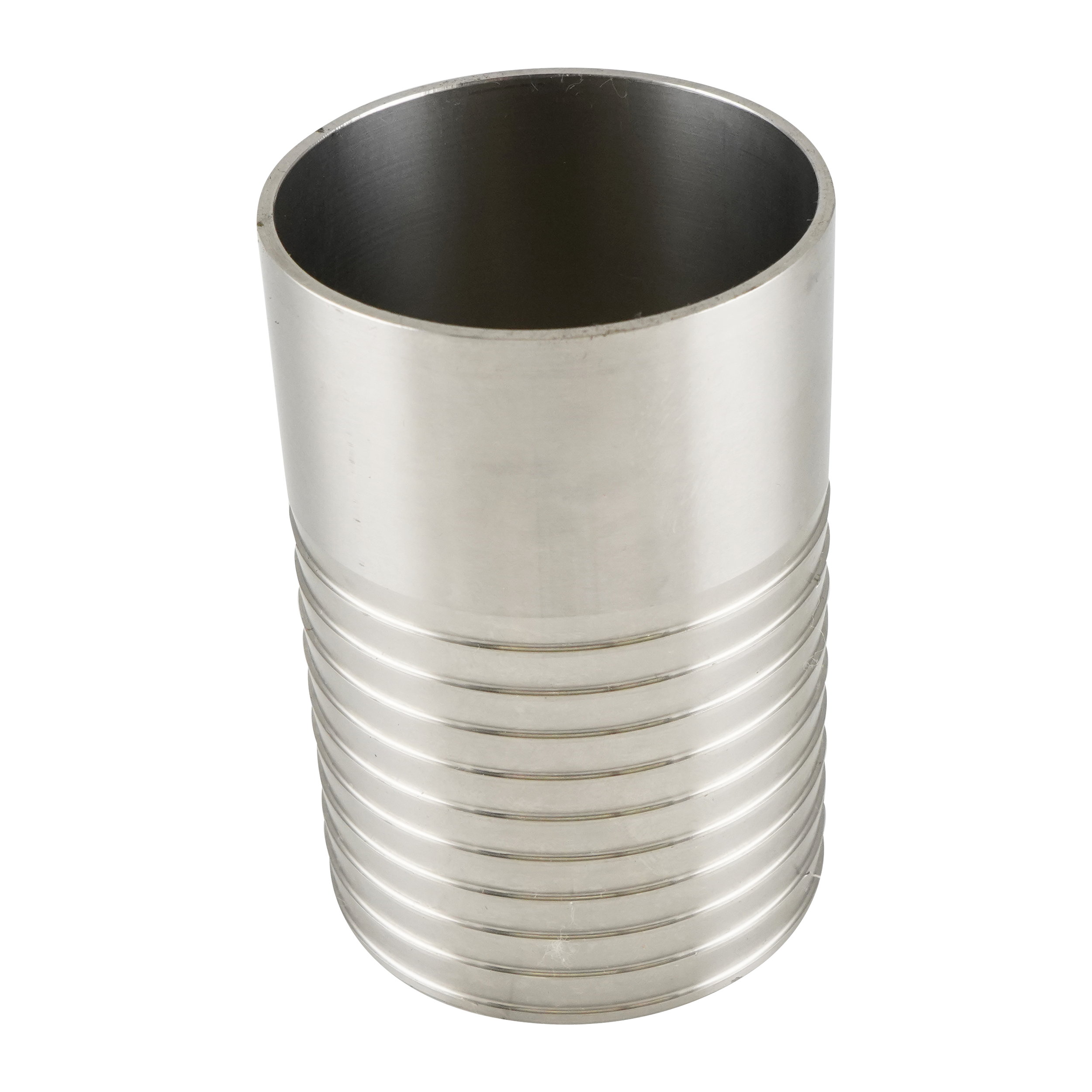 Hose barb adapter, 1" butt weld, 316L, 3" OAL, 14WHR