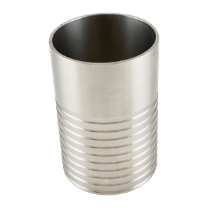Hose barb adapter, 1" butt weld, 316L, 3" OAL, 14WHR