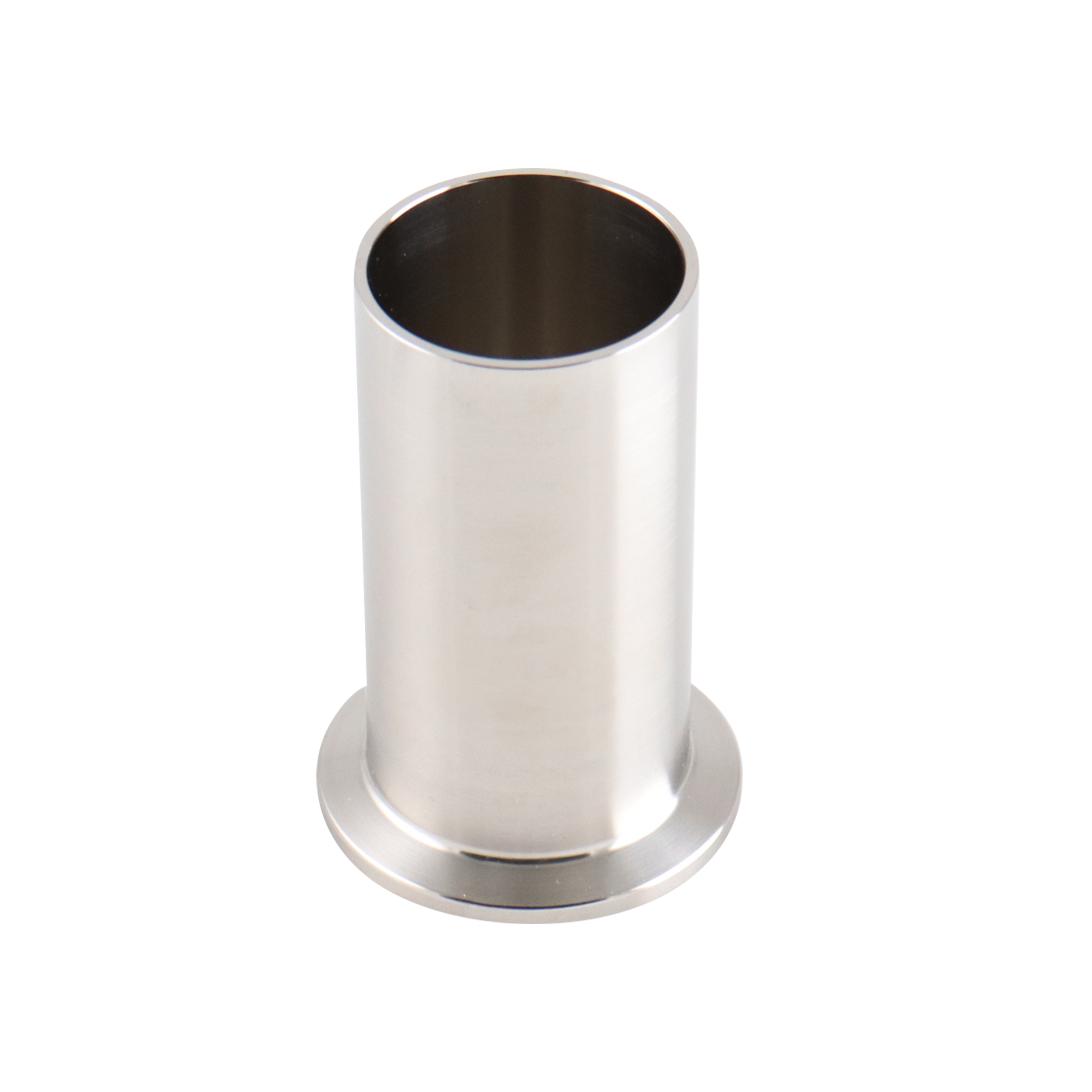 Light tank ferrule 1.5" tri-clamp 316l 3" overall length 20Ra inner diameter 32Ra outer diameter
