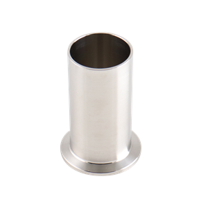 Light tank ferrule 1.5" tri-clamp 316l 3" overall length 20Ra inner diameter 32Ra outer diameter