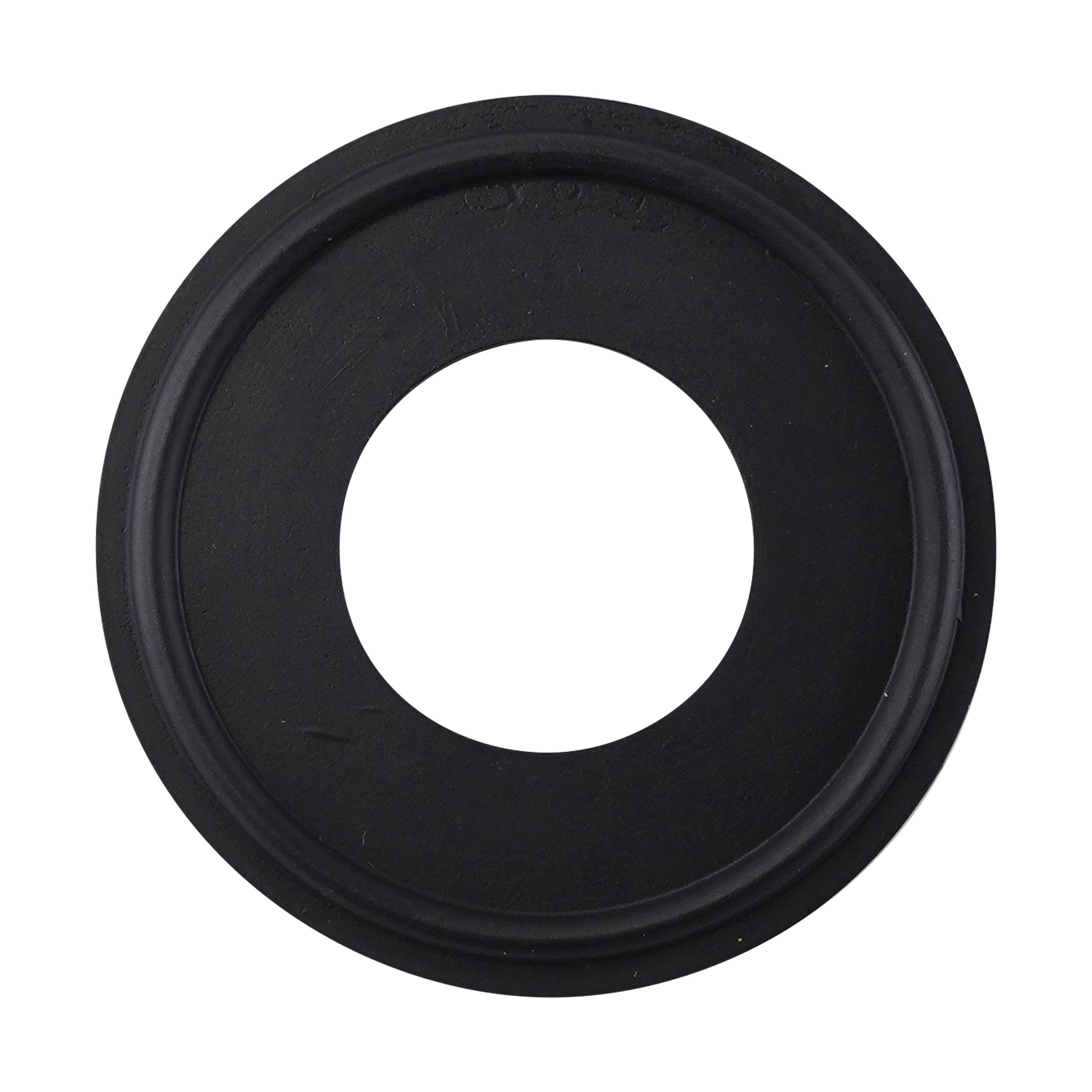 1-inch Tri-Clamp gasket, made from black Viton, compliant with USP Class VI standards