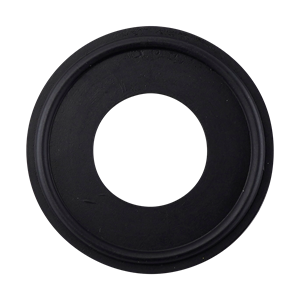 1-inch Tri-Clamp gasket, made from black Viton, compliant with USP Class VI standards