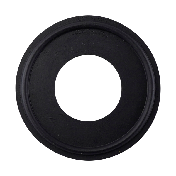 1-inch Tri-Clamp gasket, made from black Viton, compliant with USP Class VI standards