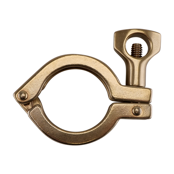 Clamp, single pin, 1" 1.5", 304, sanitary gold