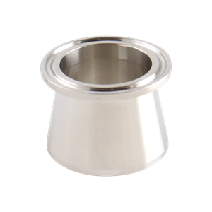 adapter, 1.5-inch Tri-Clamp to 1.5-inch butt-weld, Schedule 40 pipe, made from 316L SA479 stainless steel, with 1.5-inch overall length