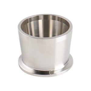adapter, 1.5-inch Tri-Clamp to 1.5-inch butt-weld, Schedule 10 pipe, made from 316L SA479 stainless steel, with 1.5-inch overall length