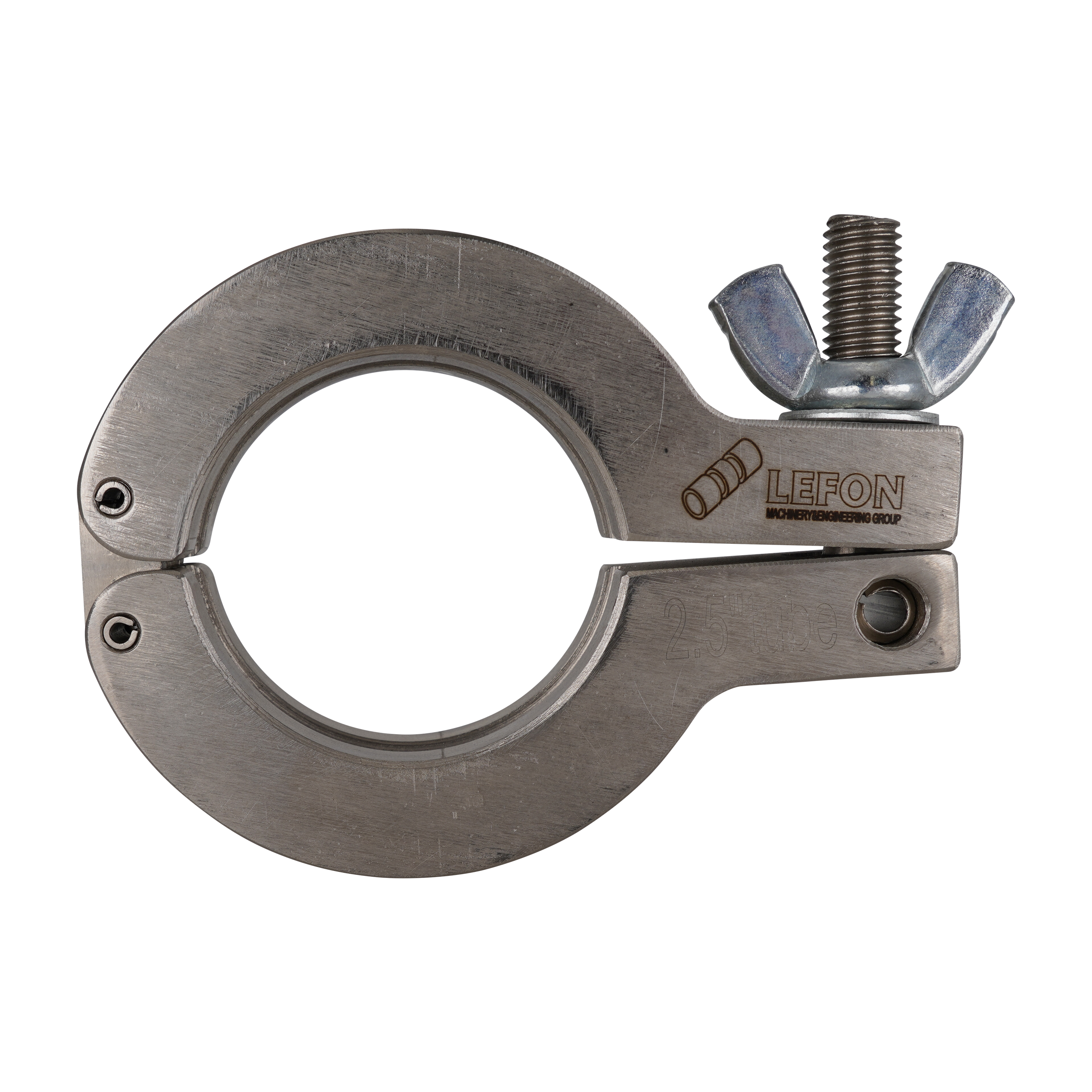 Saw guide for 2.5-inch tube, featuring a wing nut for secure attachment, model SG250.