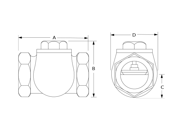 Spirax LCV1 Dimensional Diagram