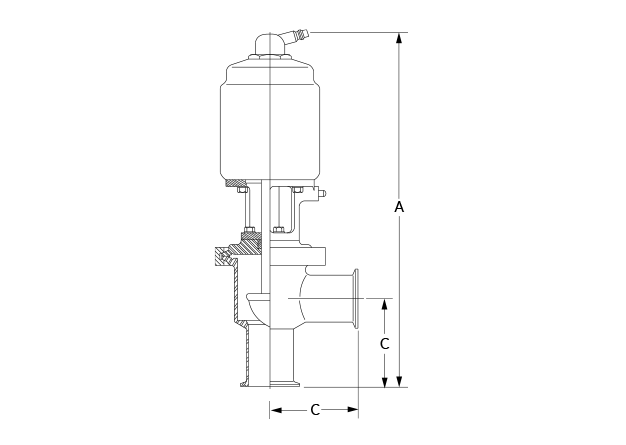 771-10 Throttling Shutoff TC Dimensional Diagram