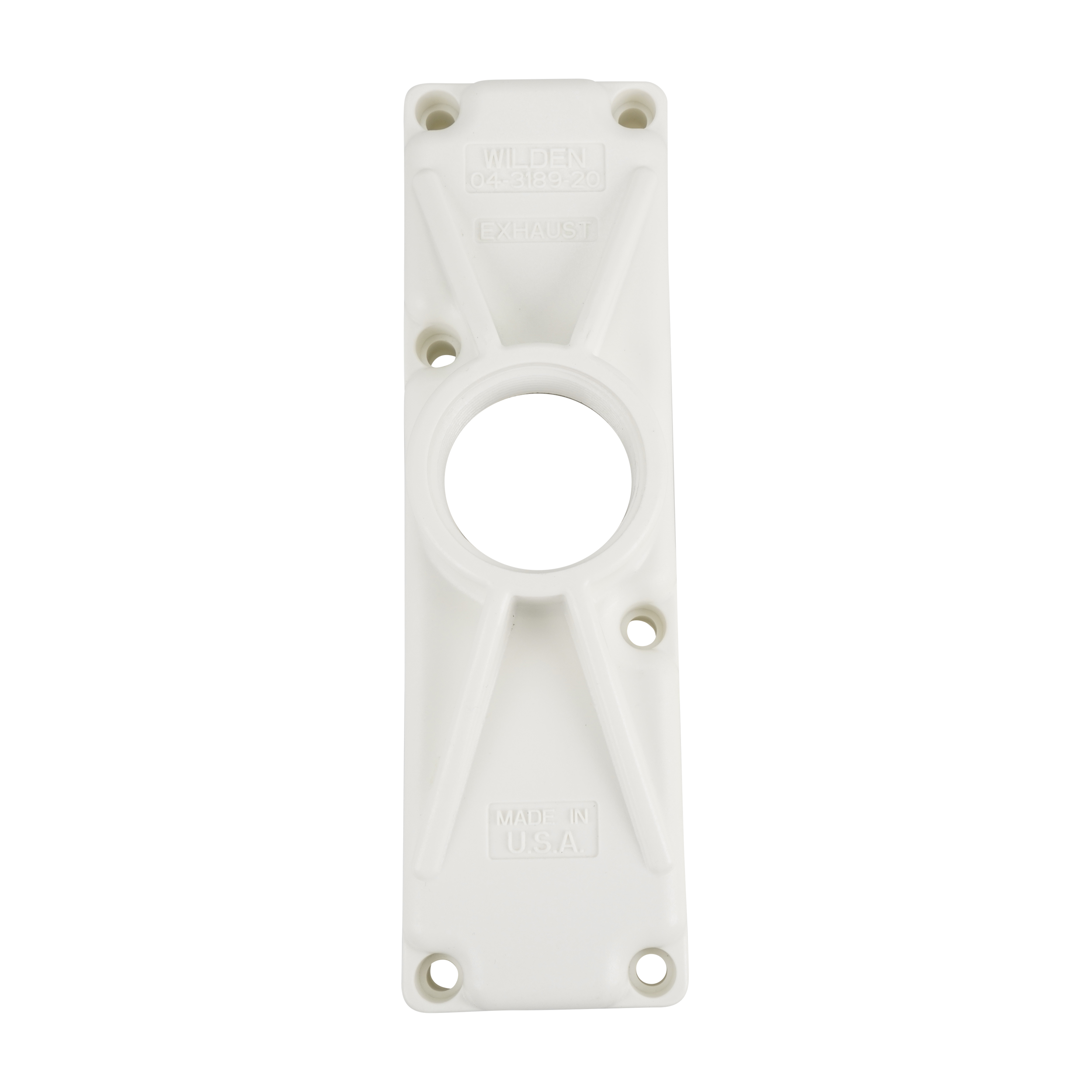 Muffler plate, PS4-15, poly, Wilden