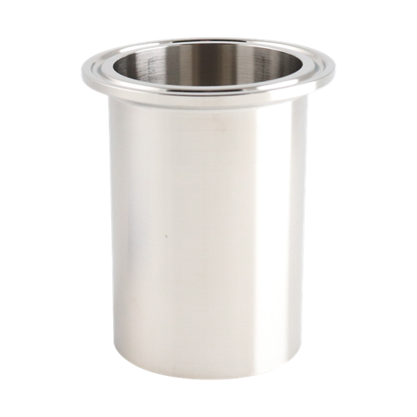 light tank ferrule, 1.5-inch Tri-Clamp, made from 304 stainless steel, with 3-inch overall length, 32RA interior and exterior surface finish