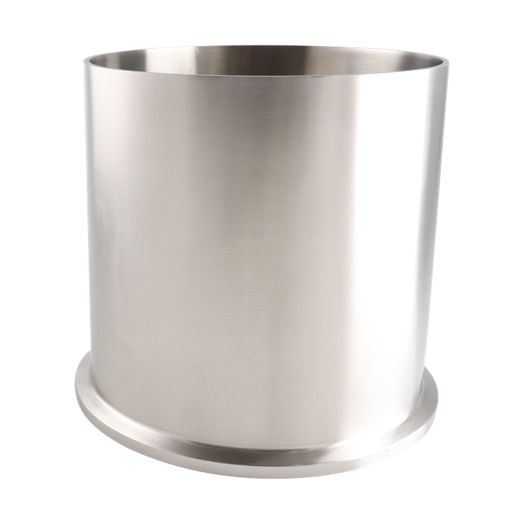 Light tank ferrule, 6-inch tri-clamp, made from 304 stainless steel, 6-inch overall length, 32RA internal and external finish.