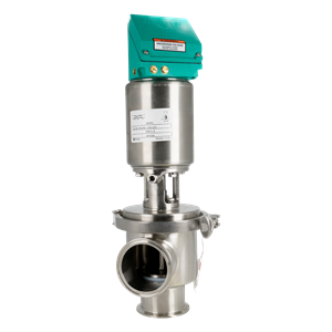 Shutoff valve 3" tri-clamp, normally closed, 2 proximity switches, 0 solenoid