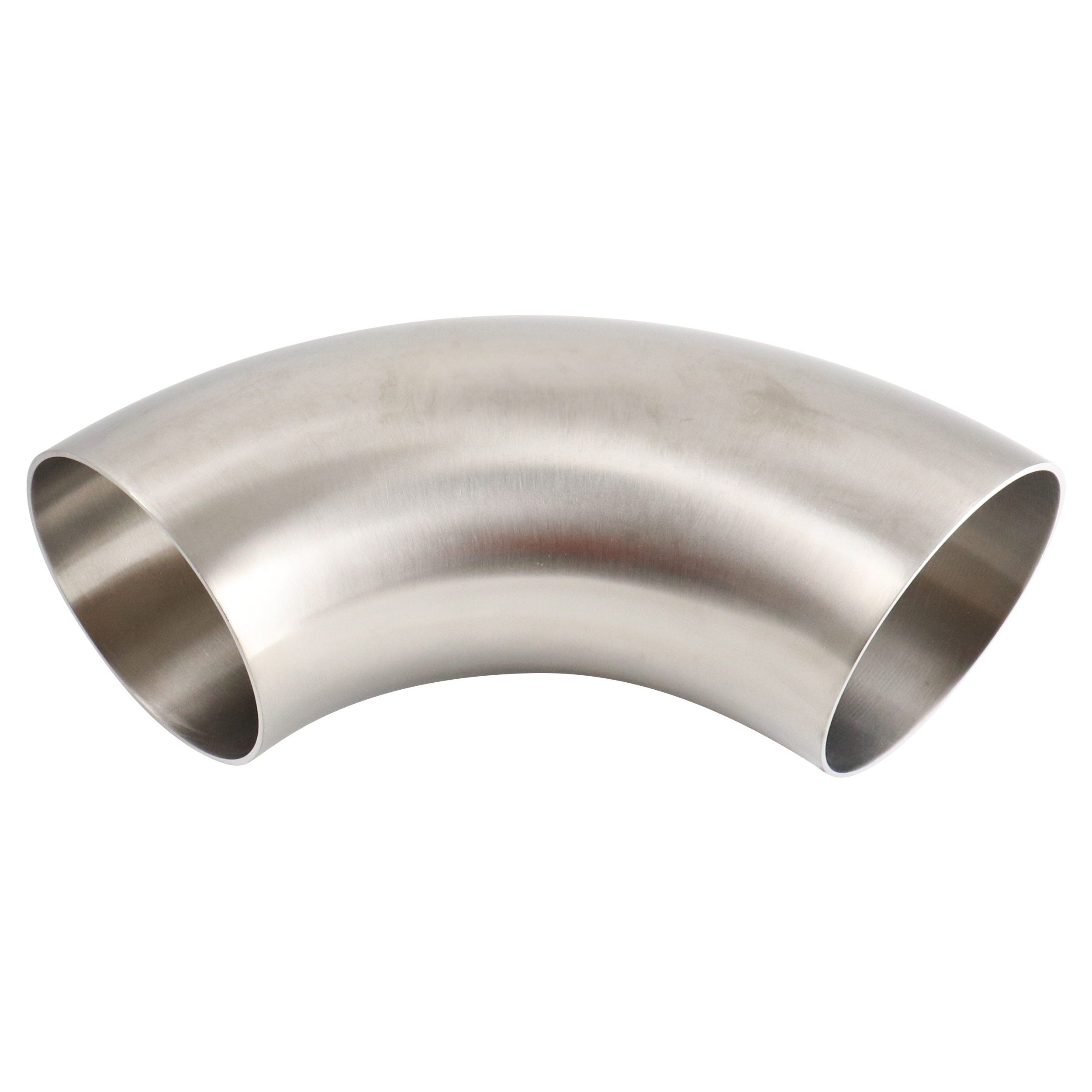 90-degree elbow, 4-inch butt-weld with no tangent, made from 304 stainless steel, with 32RA interior and exterior surface finish