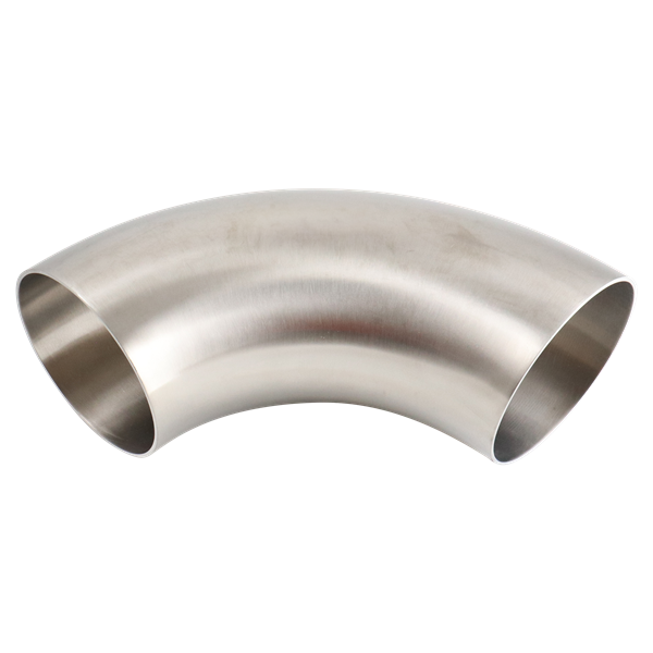90-degree elbow, 4-inch butt-weld with no tangent, made from 304 stainless steel, with 32RA interior and exterior surface finish