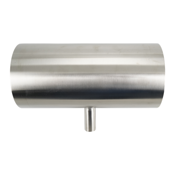 Reducing tee, 4x0.75, butt weld, 316L, 15Ra EP ID, 32Ra OD, SF4 BPE