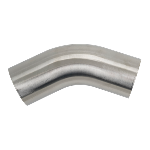 45 degree elbow 2" butt weld 316L 15Ra electropolished inner diameter only BPE SF4 finish