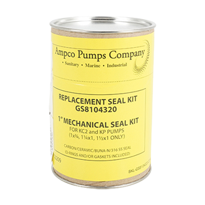 Seal kit featuring C/Cer material with Buna, compatible with KC2/KP systems, 1-inch size, manufactured by Ampco.