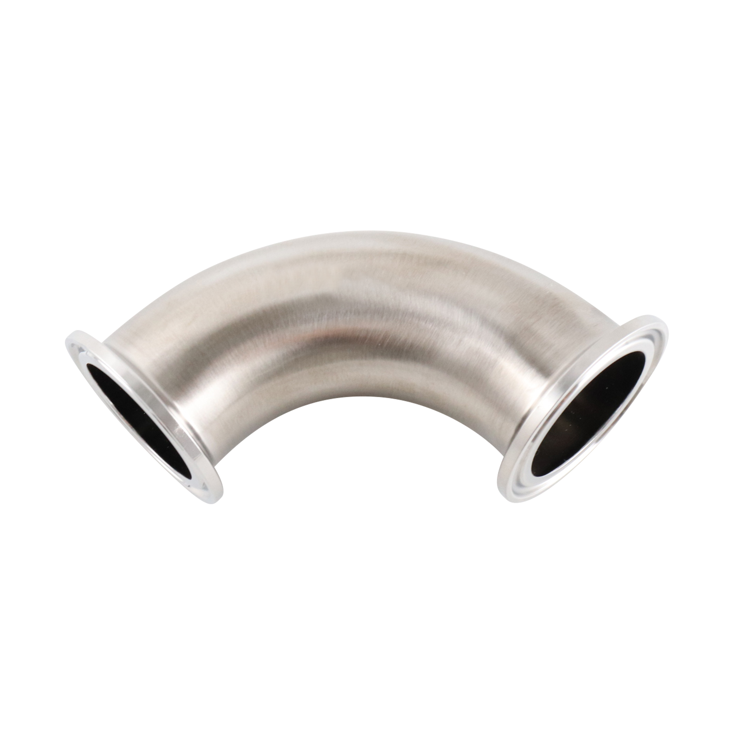 90-degree elbow, 1.5-inch Tri-Clamp, made from 316L stainless steel, with 20RA interior and 32RA exterior surface finish, SF1 BPE compliant
