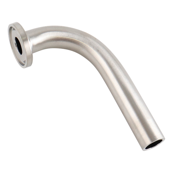 90-degree elbow, 0.5-inch Tri-Clamp to butt-weld, made from 316L stainless steel, with 15RA EP interior and 32RA exterior surface finish, SF4 BPE compliant
