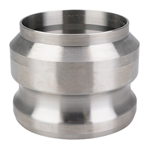 Camlock, cam & groove, 3" male adapter x butt weld, 0.065" wall, 316