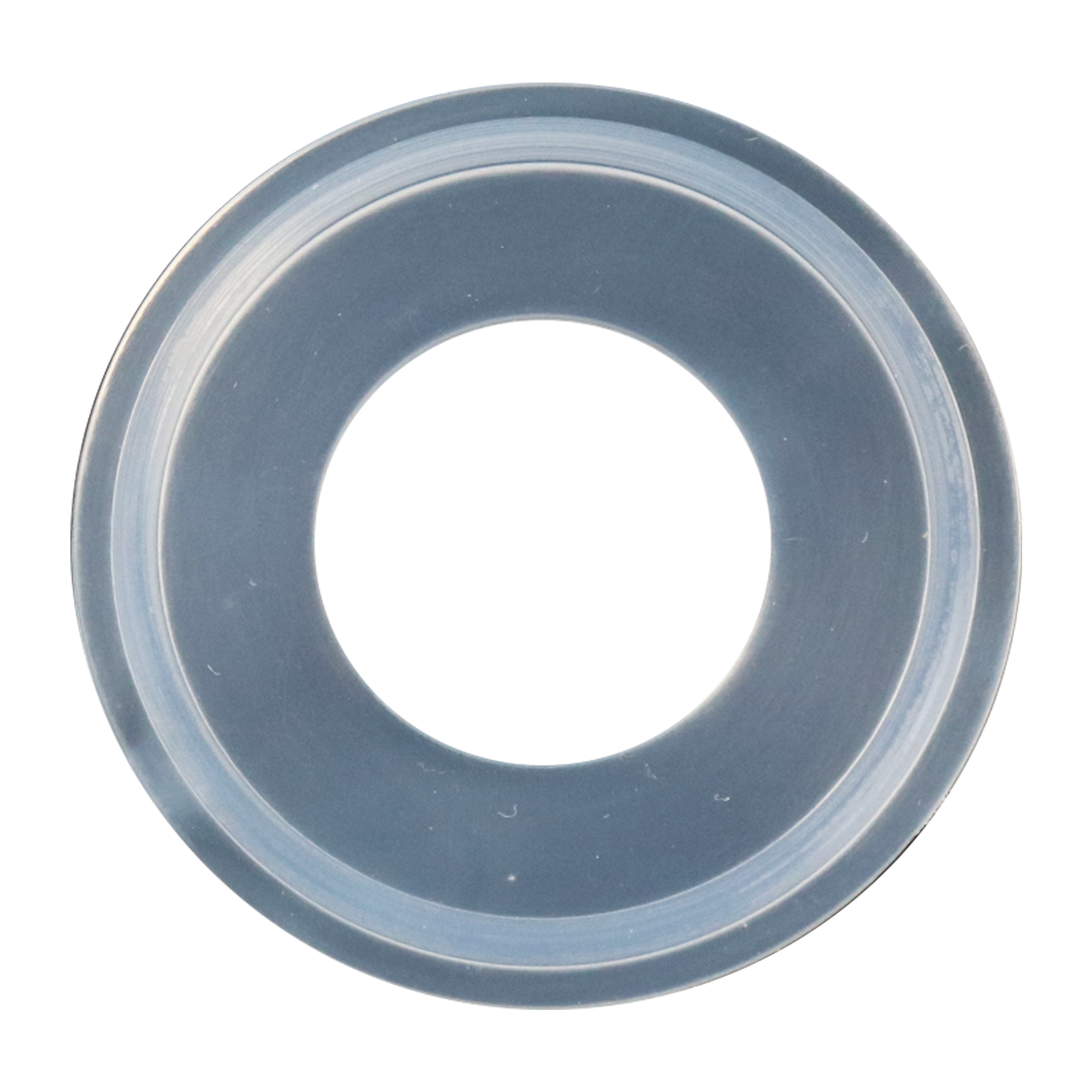 1-inch Tri-Clamp gasket, made from platinum-cured silicone, compliant with USP Class VI standards