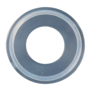 1-inch Tri-Clamp gasket, made from platinum-cured silicone, compliant with USP Class VI standards