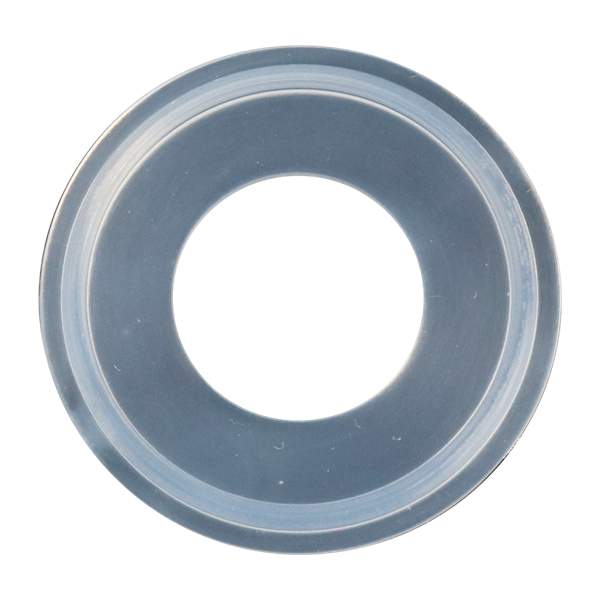1-inch Tri-Clamp gasket, made from platinum-cured silicone, compliant with USP Class VI standards
