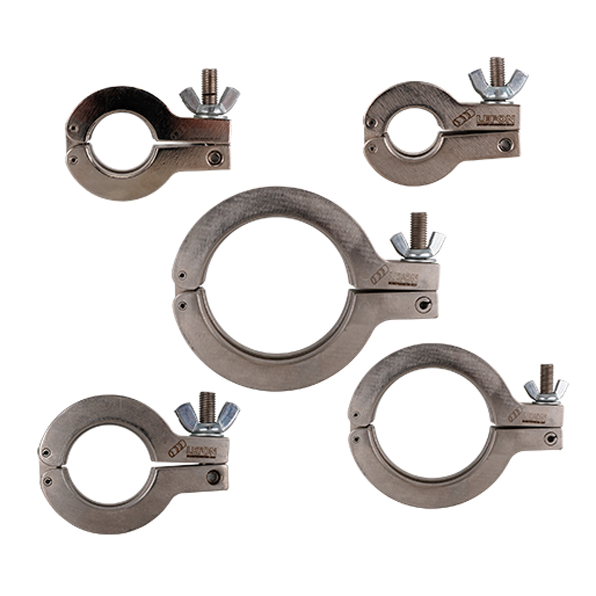 Saw guide kit for tube – includes sizes 1", 1.5", 2", 3", 4" with wing nut