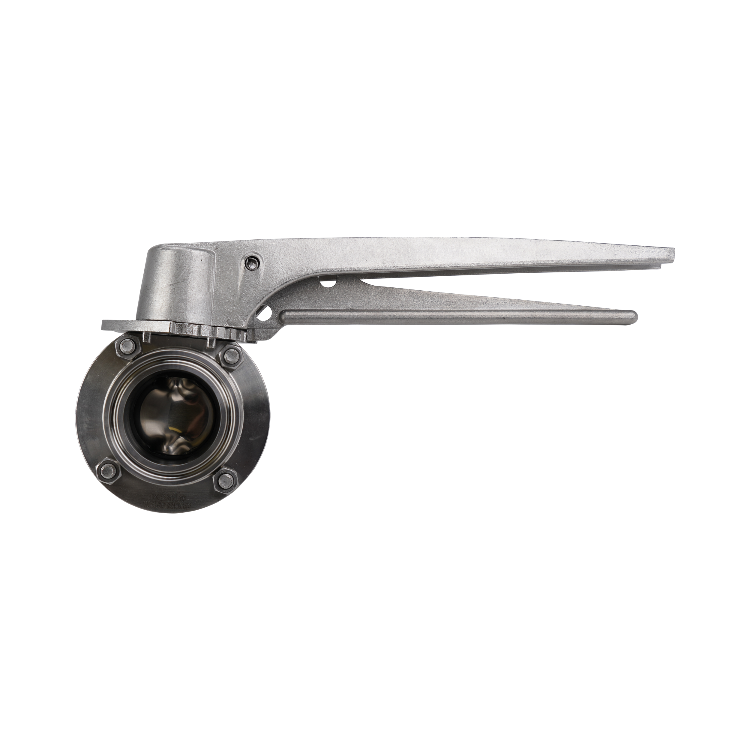 butterfly valve, 1.5-inch Tri-Clamp, made from 316 stainless steel, with EPDM seat and multi-position handle